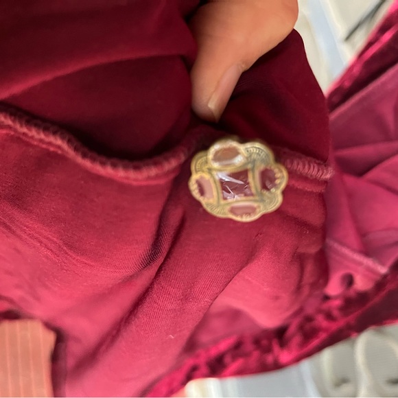 Vintage Betsey Johnson red velvet dress/cloak - Picture 6 of 7